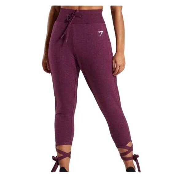 Gymshark Ark High Waisted Joggers Women's XS Berry Red Sporty Athletic Lounge - Picture 1 of 5